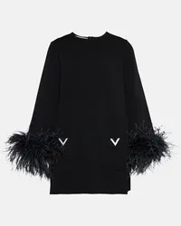 Valentino Garavani Blusa con piume Nero