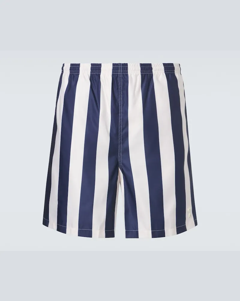 AMI Paris Costume da bagno a righe Blu