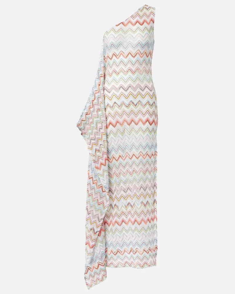 Missoni Abito lungo in crochet a zig-zag Multicolore