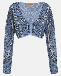 Altuzarra Top cropped Damisi in maglia jacquard Multicolore