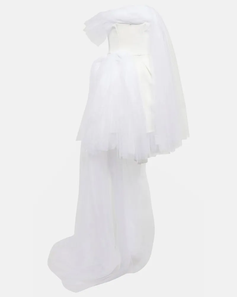 Maticevski Miniabito Evermore in tulle Bianco