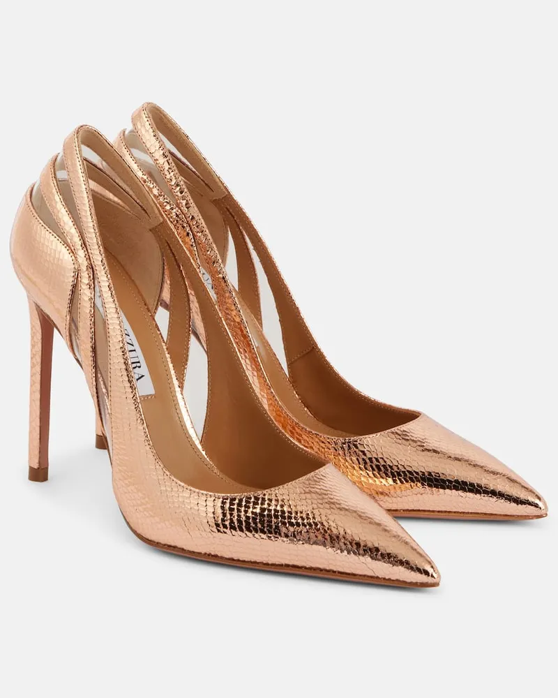 Aquazzura Pumps Talk To Me 105 in pelle Oro
