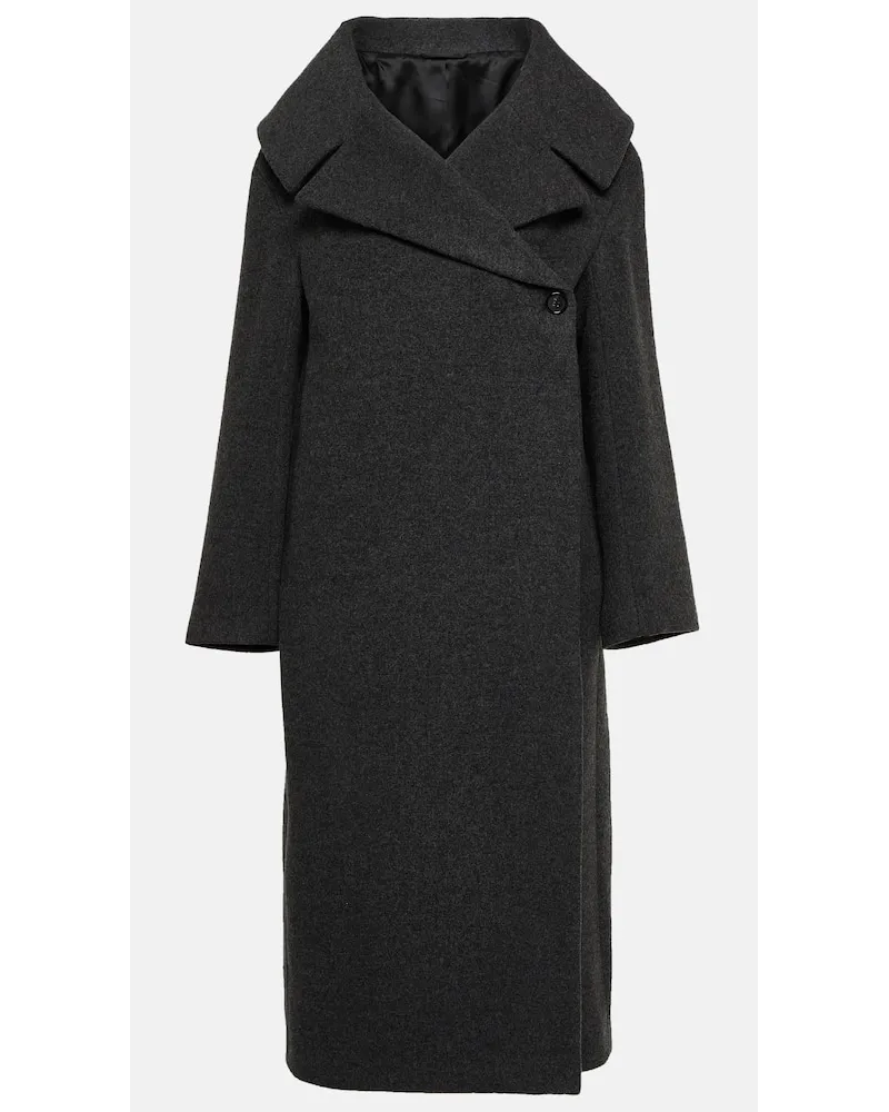 Totême Cappotto oversize in misto lana Grigio