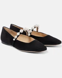 Jimmy Choo Ballerine Ade in suede Nero