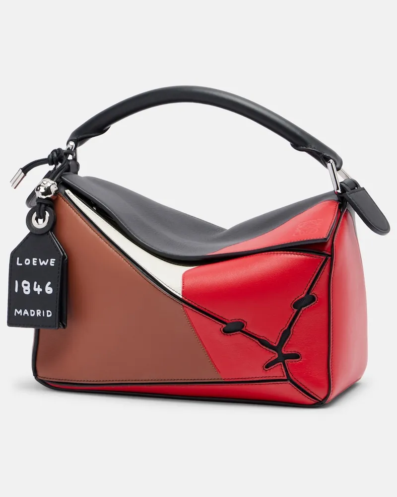 Loewe Borsa a spalla Puzzle Small in pelle Multicolore