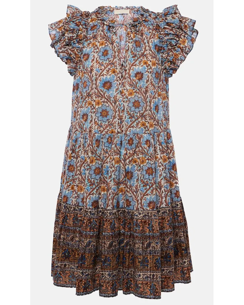 Ulla Johnson Miniabito Coletta in misto cotone Blu