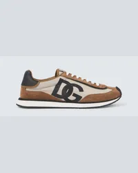 Dolce & Gabbana Sneakers DG Cushion con suede Beige