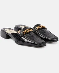 Tom Ford Slippers Whiteny in pelle stampata Nero