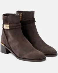 Jimmy Choo Stivaletti Diantha 45 in suede Marrone