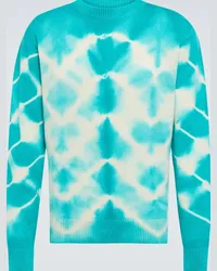 The Elder Statesman Pullover in cashmere tie-dye Blu