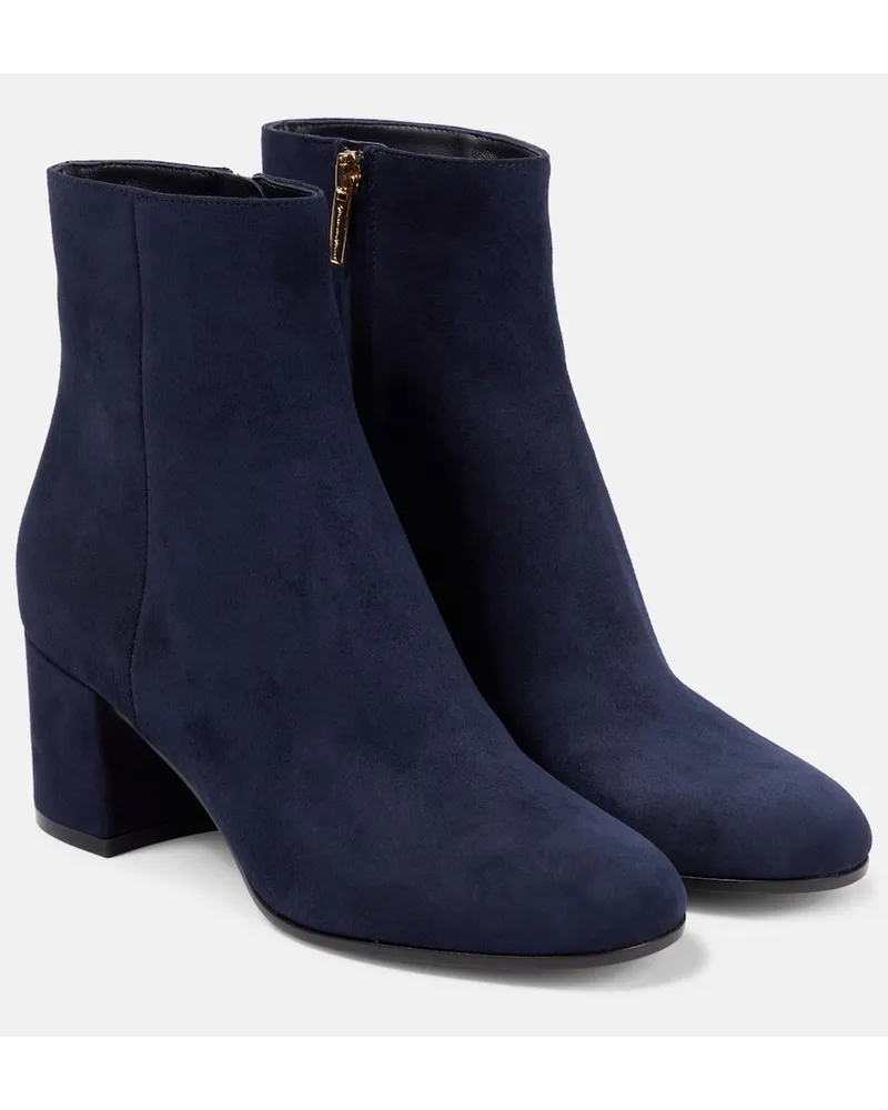 Gianvito Rossi Stivaletti Casdeni in suede Blu