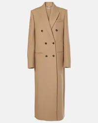 Stella McCartney Cappotto doppiopetto in lana Marrone