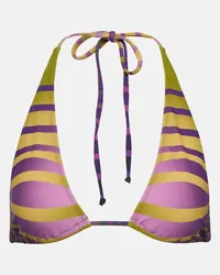 Jean Paul Gaultier Top bikini a triangolo con stampa Multicolore