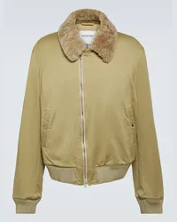 Burberry Giacca in cotone con shearling Beige