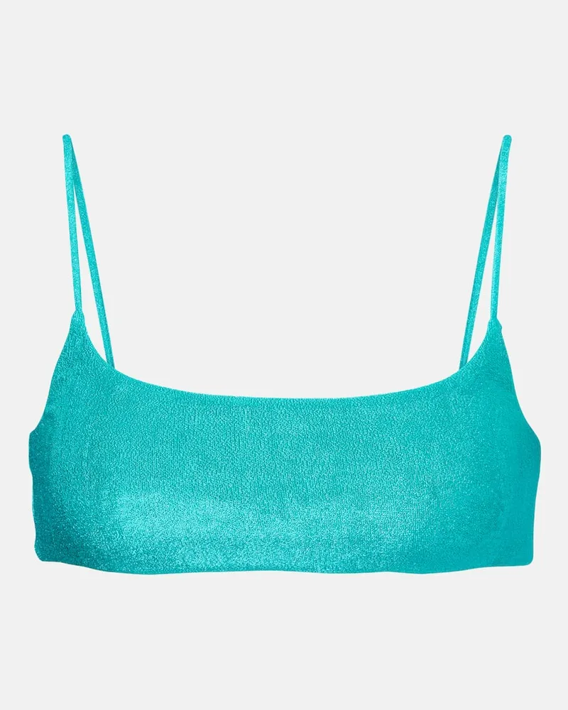 JADE SWIM Top bikini Muse in spugna Blu