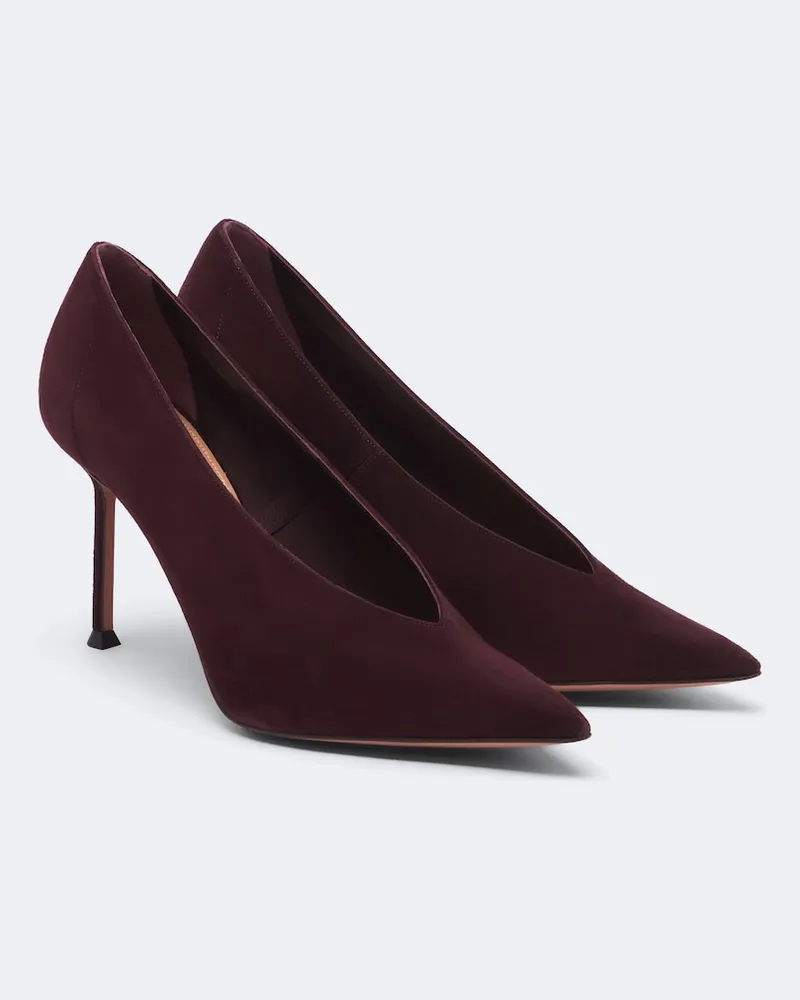 Aquazzura Pumps Voltaire in suede Borgogna