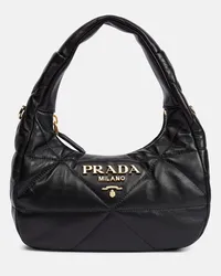 Prada Borsa Mini in pelle matelassé Nero