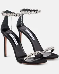 Aquazzura Sandali Love Link 105 con cristalli Nero