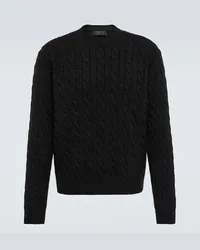 Prada Pullover in misto lana e cashmere Metallizzato