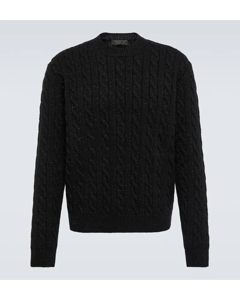 Prada Pullover in misto lana e cashmere Metallizzato