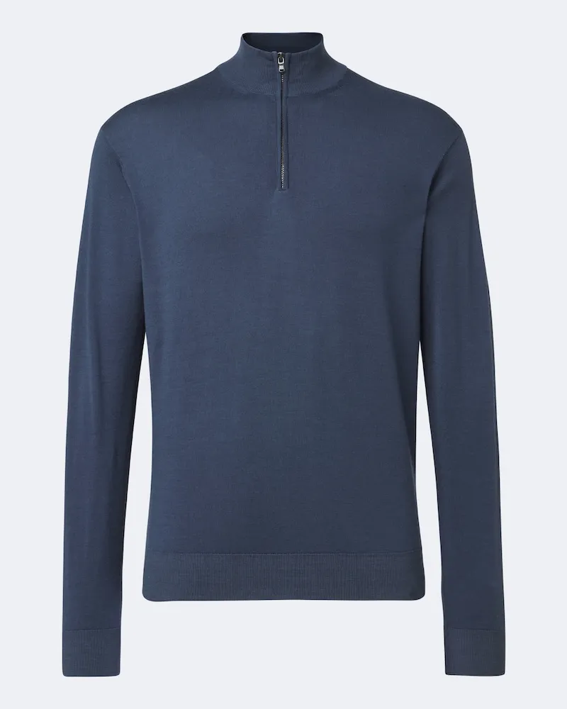 Sunspel Pullover in lana Blu