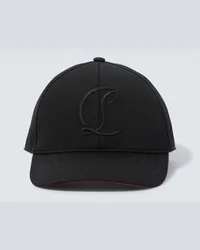 Christian Louboutin Cappello da baseball Mooncrest in canvas Nero