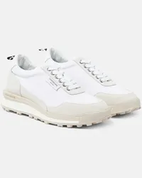 Thom Browne Sneakers Alumni Trainer con suede Beige