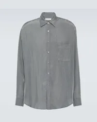 FRANKIE Shop Camicia Leland in cupro Grigio