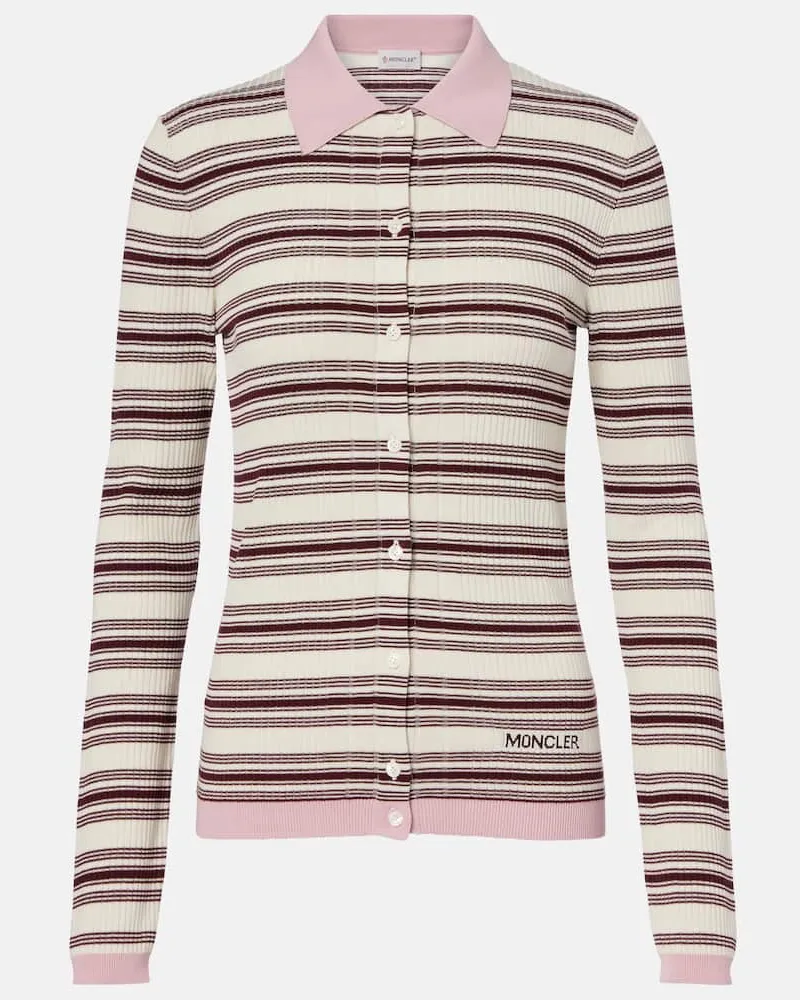 Moncler Polo in cotone a righe Multicolore