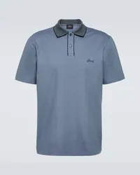 Brioni Polo in cotone piqué Blu