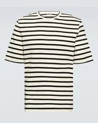 Jil Sander T-shirt in cotone a righe Multicolore