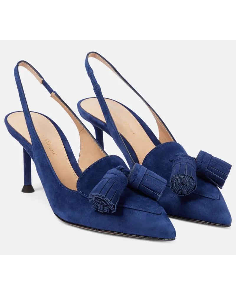 Gianvito Rossi Pumps slingback in suede Blu