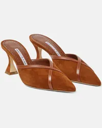 Manolo Blahnik Mules Sahsia in suede Marrone