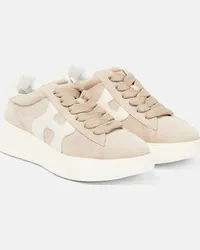 Hogan Sneakers Rebel in suede Beige