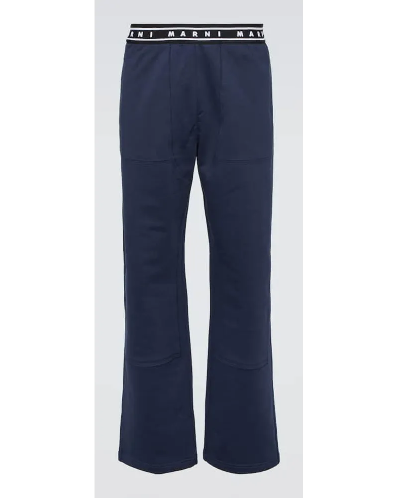 Marni Pantaloni regular in cotone Blu
