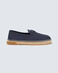 Valentino Garavani Espadrillas VLogo Signature in suede Blu