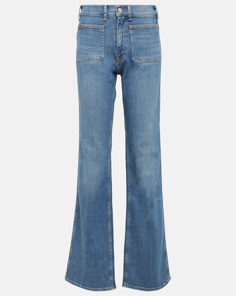 Ralph Lauren Jeans flared a vita media Blu