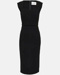 Roland Mouret Abito midi in lana Nero