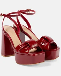 Gianvito Rossi Sandali Paradì in vernice con plateau Rosso