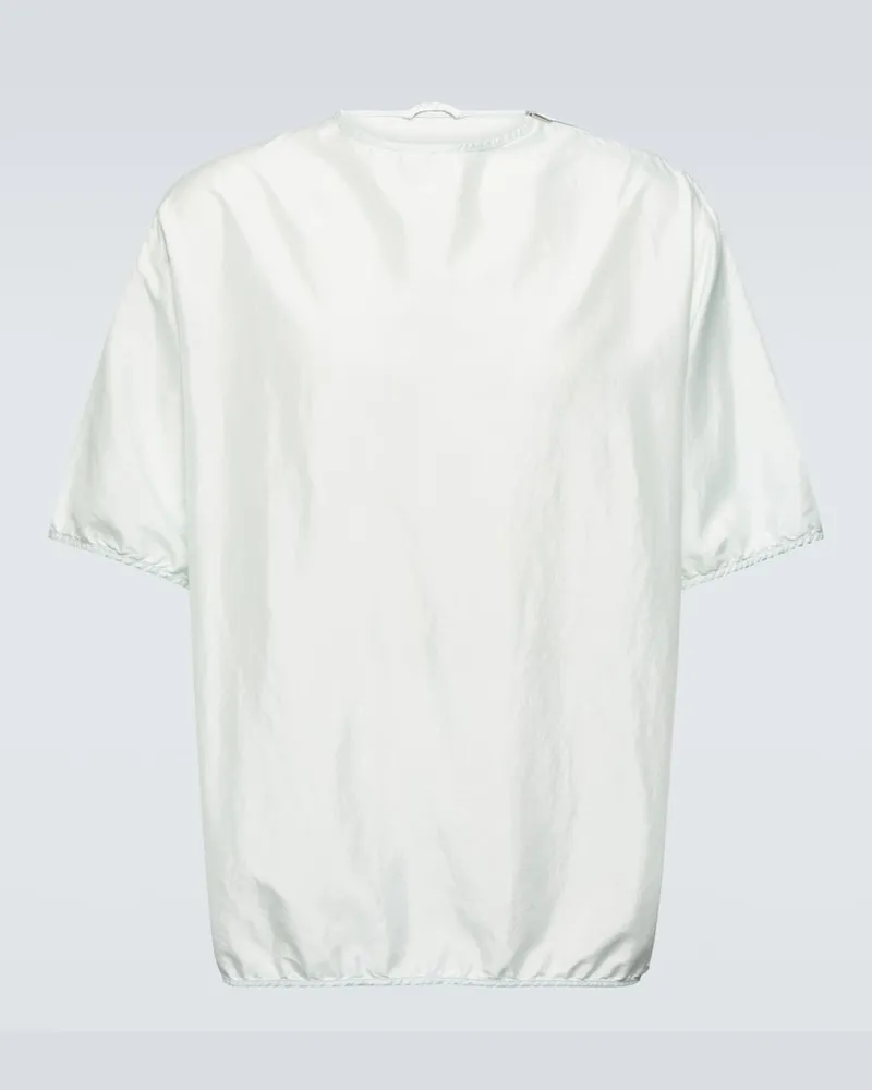 Jil Sander T-shirt in misto seta Verde