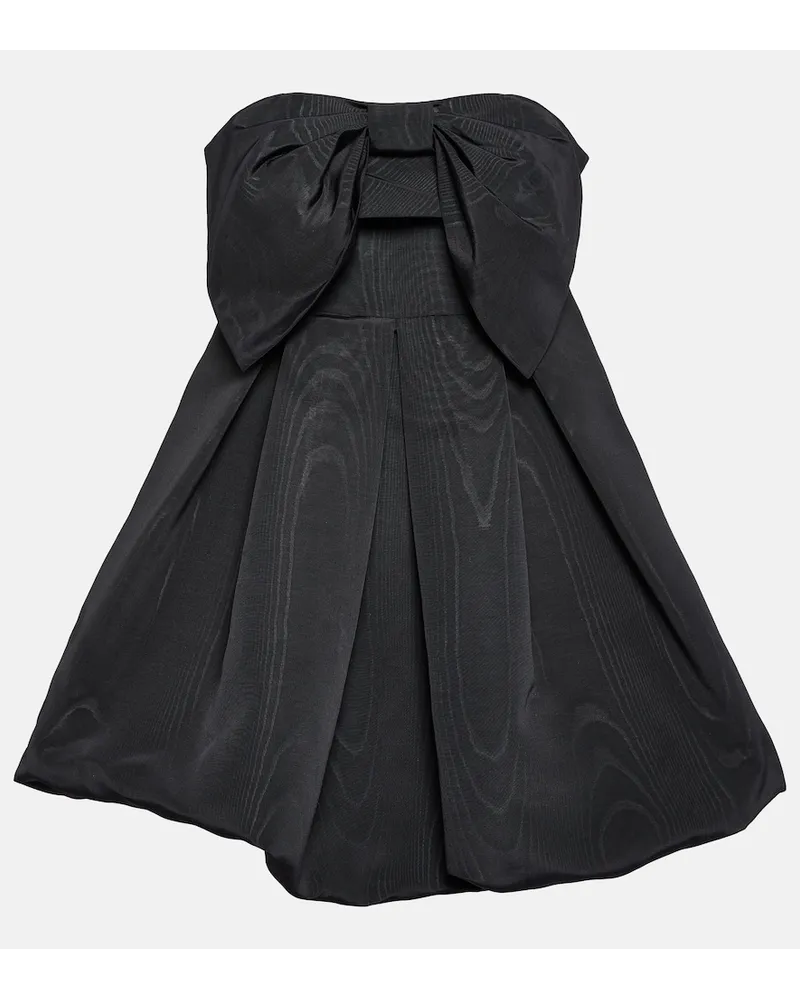 LoveShackFancy Miniabito Kerrigan in taffetÃ  moirÃ Nero