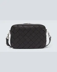 Bottega Veneta Borsa Camera Bag Intrecciato Medium Nero