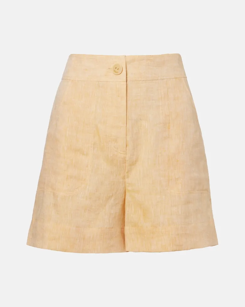 Eres Shorts Enjouee in lino Giallo