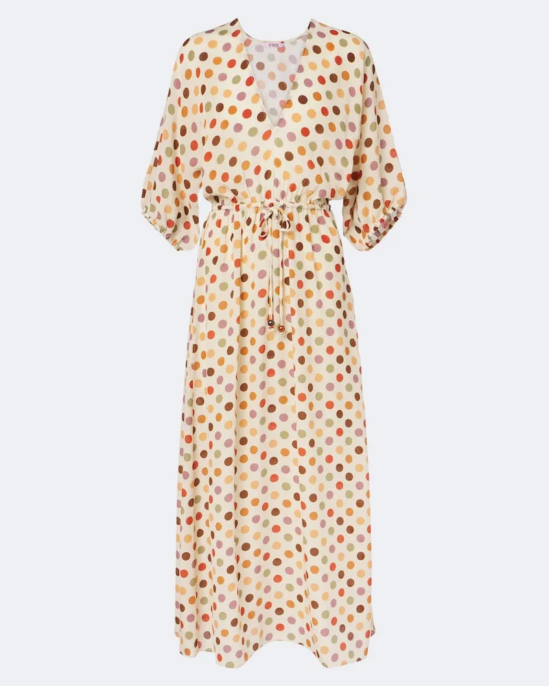 Eres Abito midi Unexpected in seta a pois Multicolore