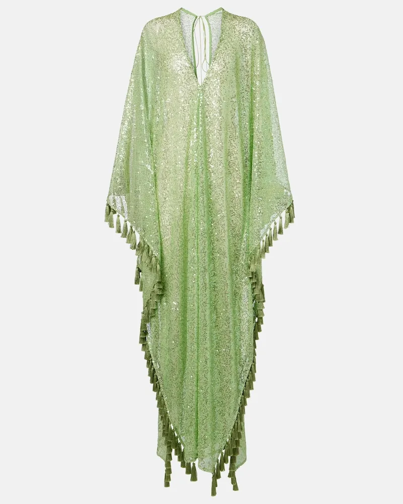 Taller Marmo Caftano Absolutely OOO con paillettes Verde