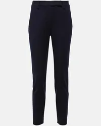 Brunello Cucinelli Pantaloni slim in misto cotone Blu