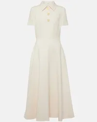 Valentino Garavani Abito midi in crepe couture Bianco