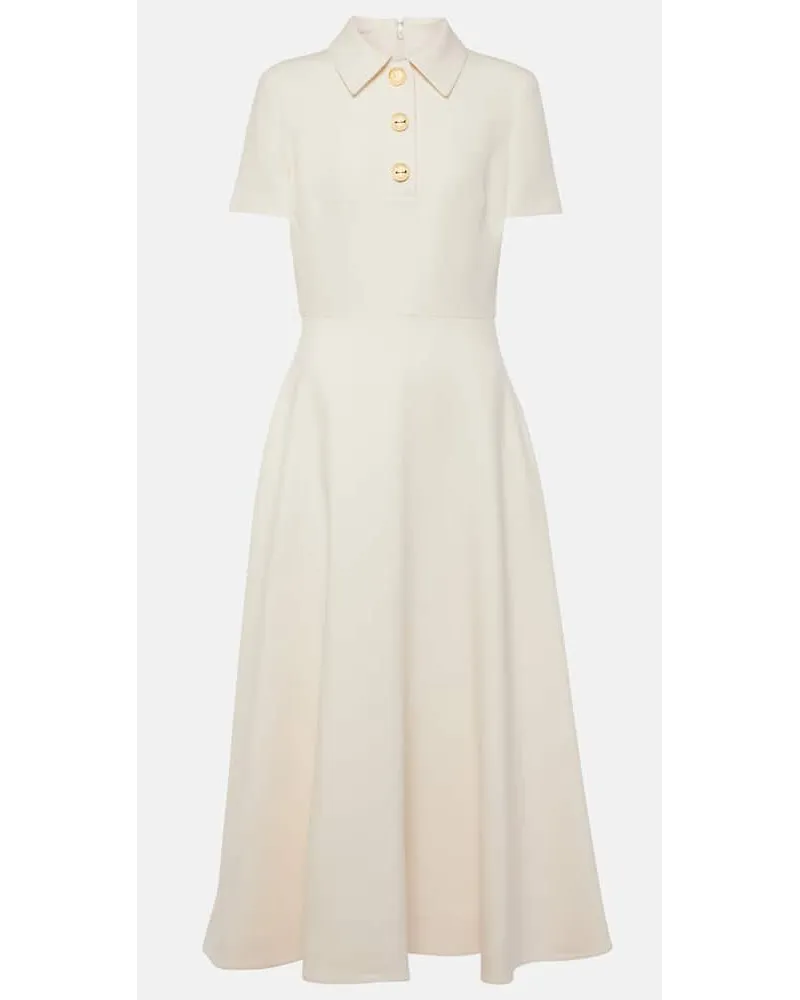 Valentino Garavani Abito midi in crepe couture Bianco