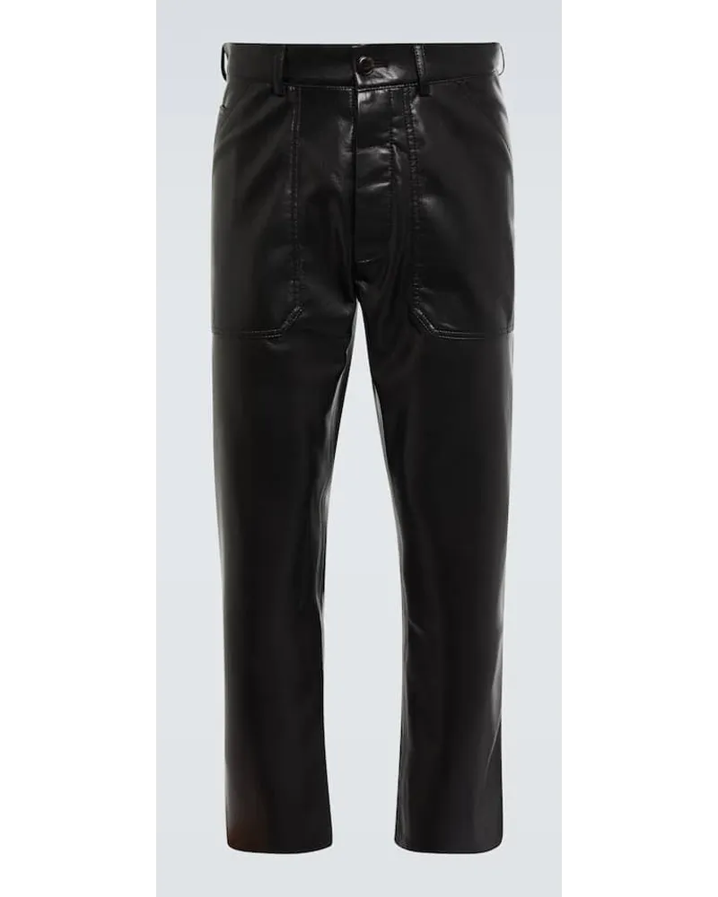 Nanushka Pantaloni Jasper OKOBOR in similpelle Nero