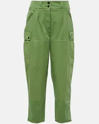 Tom Ford Pantaloni cargo in twill di cotone Verde